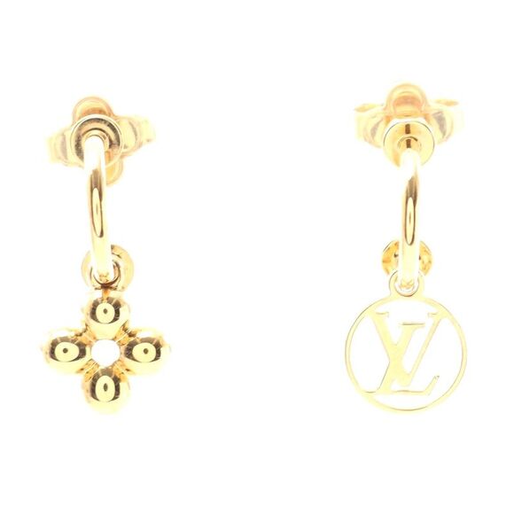 Louis Vuitton Blooming Earrings Gold Plated - Picture 1 of 6